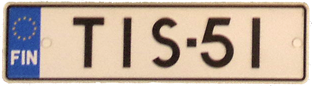 Rekisterikilpi TIS-51